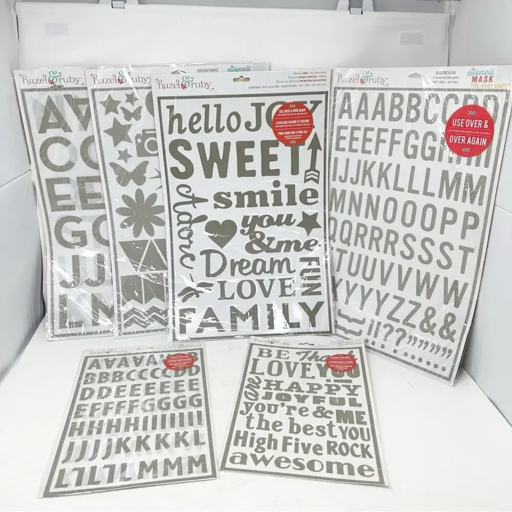 HAZEL & RUBY Stencil Mask Reusable Sets NWT - Picture 1 of 4